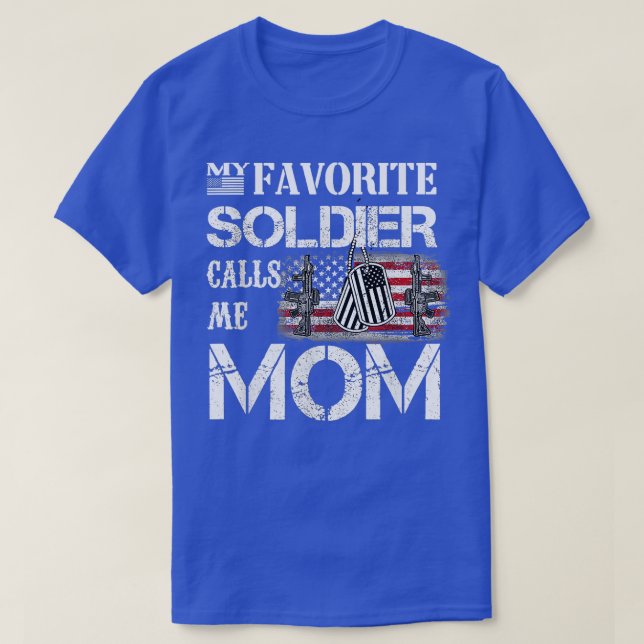 Camiseta meu soldado favorito me chama de mãe 2 (Frente do Design)