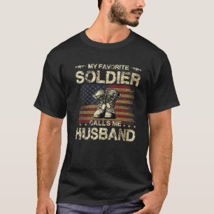 Camiseta Meu Soldado Favorito Me Chama de Marido Orgulhos