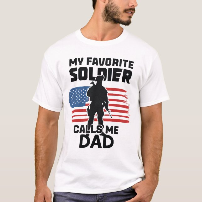 CAMISETA MEU SOLDADO FAVORITO ME CHAMA DE PAI (Frente)