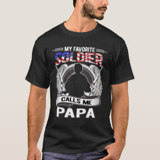 Camiseta Meu soldado favorito me chama de Papa Grande Exérc