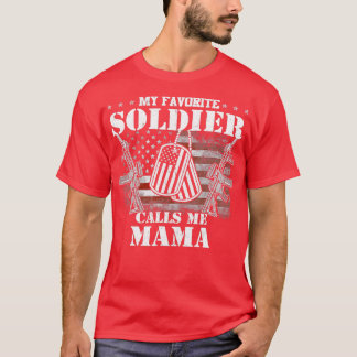 Camiseta Meu Soldado Favorito Me Chama Mãe 1