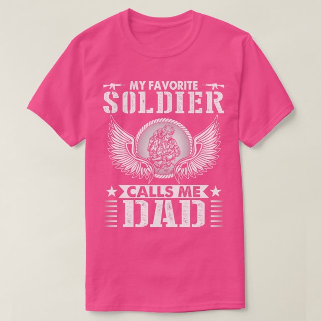 Camiseta Meu Soldado Favorito Me Chama Pai Feliz Dia do Pai (Frente do Design)