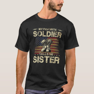 Camiseta Meu Solidário Favorito Me Chama Irmã Exército