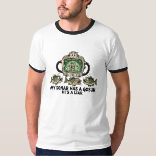 Camiseta Meu Sonar Tem Um Localizador De Peixes Engraçado D