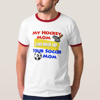 Camiseta Meu t-shirt da campainha da mamã do hóquei