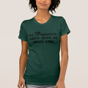 Camiseta Meu t-shirt da menina da princesa… exército