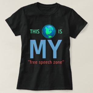 Camiseta MEU t-shirt da zona da liberdade de expressão