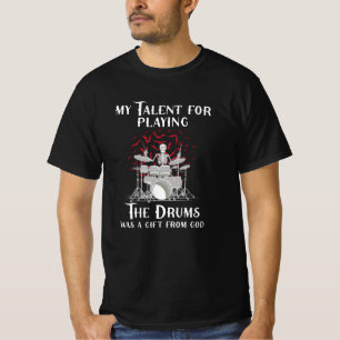 Camiseta meu talento para tocar bateria