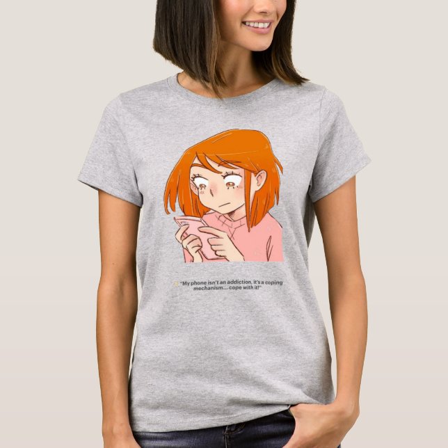 Camiseta ✨ “Meu telefone não é um vício,  (Frente)