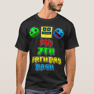 Camiseta Meu Tema de Jogo de Vídeo Dash de Aniversário de 7
