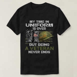 Camiseta Meu Tempo Na Uniforme Acabou, Mas Ser Veterano