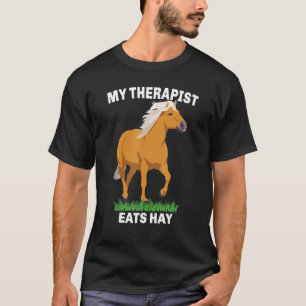 Camiseta Meu Terapeuta Come Feno Cavalo Haflinger 1