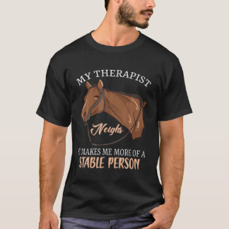 Camiseta Meu Terapeuta Relincha  Cavaleiro Equestre Fazenda