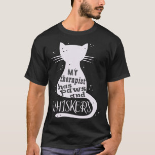 Camiseta Meu Terapeuta Tem Patas E Gato De Bigode Gatinho M