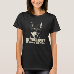 Camiseta Meu Terapista Ele Ganha Seu Tail Australian Kelpie