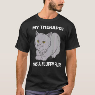 Camiseta Meu Terapista tem uma lágrima de gatinho de pele l