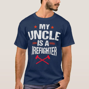 Camiseta Meu Tio É Um Bombeiro Vintage, Linha Vermelha Fin