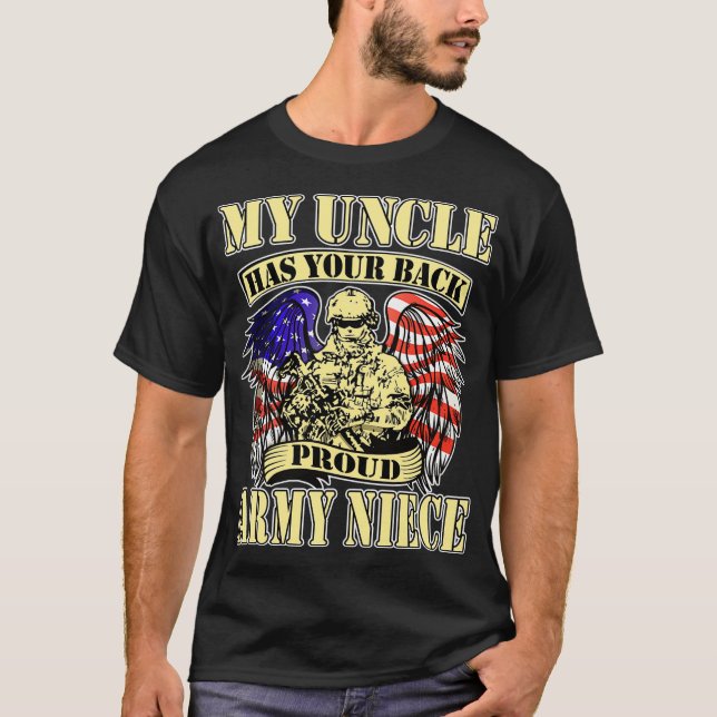 Camiseta Meu tio Tem Seu Exército Orgulhoso... (Frente)