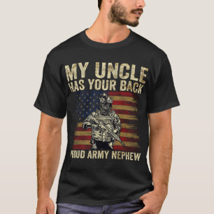 Camiseta Meu Tio Tem Seu Exército Orgulhoso Sobrinho Vetera
