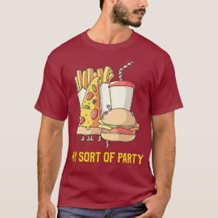 Camiseta Meu tipo de fogos de Comida de Lixo