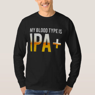 Camiseta Meu Tipo De Sangue É Bebendo De Cerveja Ipa