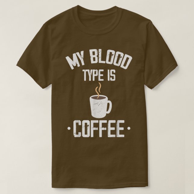 Camiseta Meu Tipo De Sangue É Café (Frente do Design)