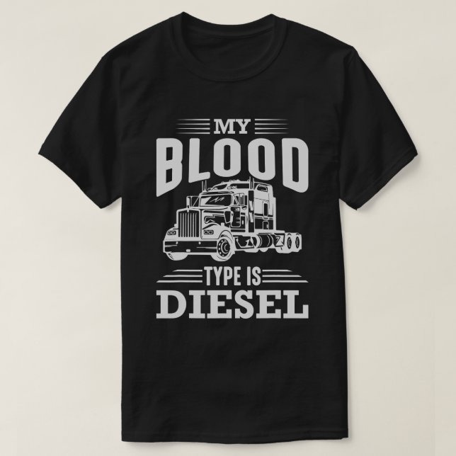 Camiseta Meu tipo de sangue é diesel (Frente do Design)
