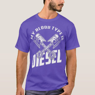 Camiseta Meu Tipo De Sangue É Gasóleo - Presente Mecânico D