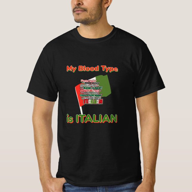 Camiseta Meu Tipo De Sangue É Italiano (Frente)