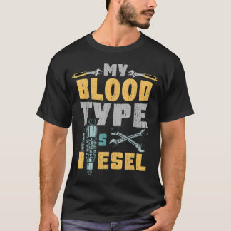 Camiseta Meu Tipo De Sangue É Mecânico Do Carro Diesel