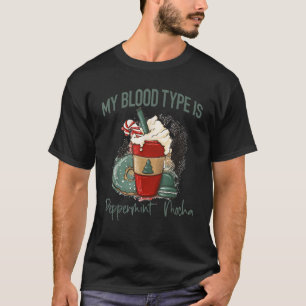 Camiseta Meu Tipo De Sangue É Pimenta Mocha Cookie Natal