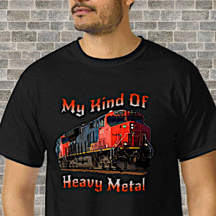 Camiseta Meu tipo de trem de locomotiva a diesel pesado