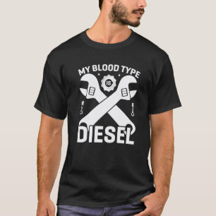 Camiseta Meu Tipo Sanguíneo É Diesel Mecânico De Carros Mot