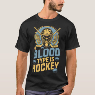 Camiseta Meu Tipo Sanguíneo É Hockey, Treinador de Jogador