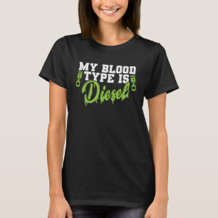 Camiseta Meu tipo sanguíneo é Mecânico Automotivo Diesel