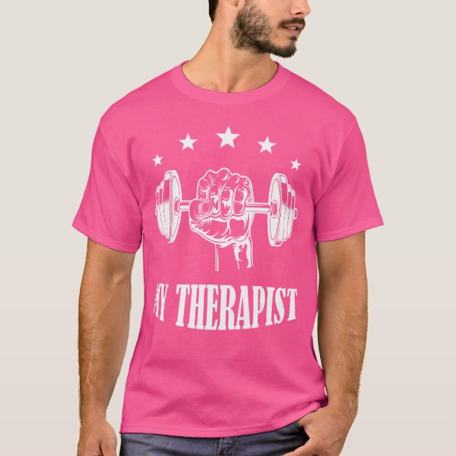 Camiseta Meu Trabalho de Barbell Terapista (Frente)