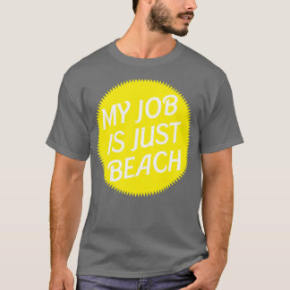 Camiseta Meu trabalho é só praia Amarelo Ken