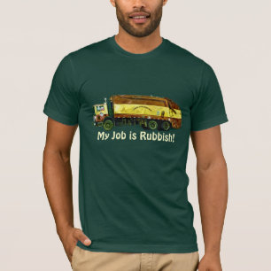 Camiseta "Meu trabalho é T engraçado do camionista do lix