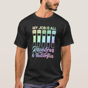 Camiseta Meu Trabalho É Tudo Arco-íris E Borboletas Técnico