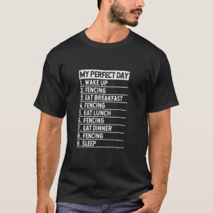 Camiseta Meu treinador de esgrima perfeito para o dia intei