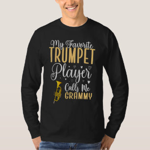 Camiseta Meu trompetista favorito me chama de Vovó Bonita