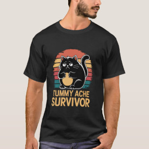 Camiseta Meu Tummy Magoa, Engraçado Gato De Sobrevivência D