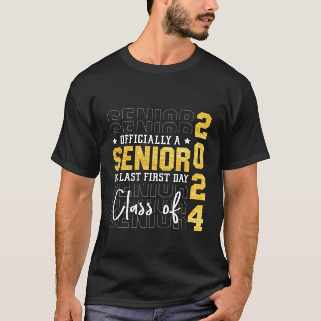Camiseta Meu Último Mais velho Do Primeiro Dia De 2024 Volt (Frente)