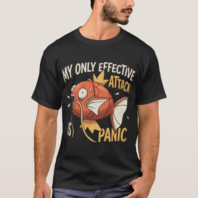 Camiseta meu único ataque eficaz é o pânico (Frente)