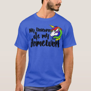 Camiseta Meu unicórnio comeu minha tarefa