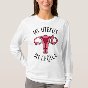 Camiseta Meu útero Minha Escolha Direitos Femininos Meio
