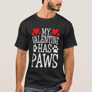 Camiseta Meu Valentim Tem Patas Gato Cachorro Adulto Ad