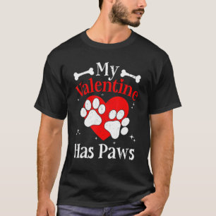 Camiseta Meu Valentim Tem Patas Gato Cachorro Meninos Men