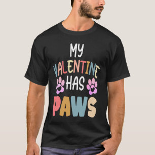 Camiseta Meu Valentim Tem Patas Gato Cachorro Patas de