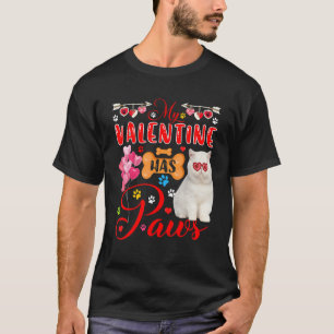 Camiseta Meu Valentim Tem Patas Gato Exótico de Pelo Curto